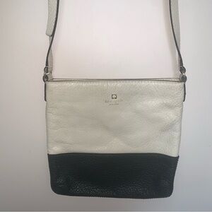 Kate Spade Black and White Crossbody Bag with Chic Color-Block Design